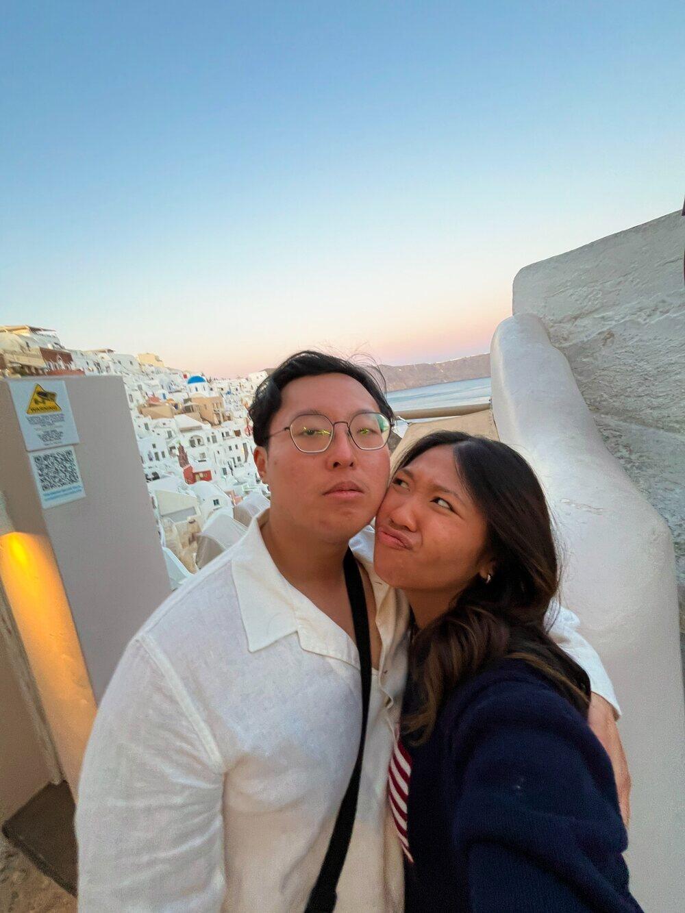Alec and Shania together by the sea